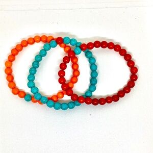 Gogh Jewelry Wanderlust Turquoise Howlite Mala Bracelet Combo Set of 3 - Size L
